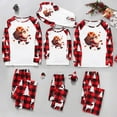 thumbnail image 1 of Odeerbi Christmas Pajamas for Family Holiday Long Sleeve Family Christmas Pajamas Matching Sets Toddler Christmas Plaid Printed Blouse Tops + Pants Sleepwear Family Matching PJs Set Red, 1 of 6