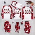 thumbnail image 1 of Odeerbi Christmas Pajamas for Family Holiday Long Sleeve Family Christmas Pajamas Matching Sets Toddler Parent Child Outfit Printed Loungewear Two-Piece Sleepwear Xmas PJs Set White, 1 of 5