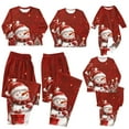 thumbnail image 1 of Odeerbi Christmas Pajamas for Family Holiday Long Sleeve Family Christmas Pajamas Matching Sets Toddler Parent-Child Printed Home Wear Two-Piece Sleepwear Xmas Family Matching PJs Set Red, 1 of 6