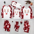 thumbnail image 1 of Odeerbi Christmas Pajamas for Family Holiday Long Sleeve Family Christmas Pajamas Matching Sets Dad Parent Child Outfit Printed Loungewear Two-Piece Sleepwear Xmas PJs Set White, 1 of 5