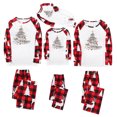 thumbnail image 1 of Odeerbi Christmas Pajamas for Family Holiday Long Sleeve Family Christmas Pajamas Matching Sets Dad Christmas Plaid Printed Blouse Tops + Pants Sleepwear Family Matching PJs Set Red, 1 of 5