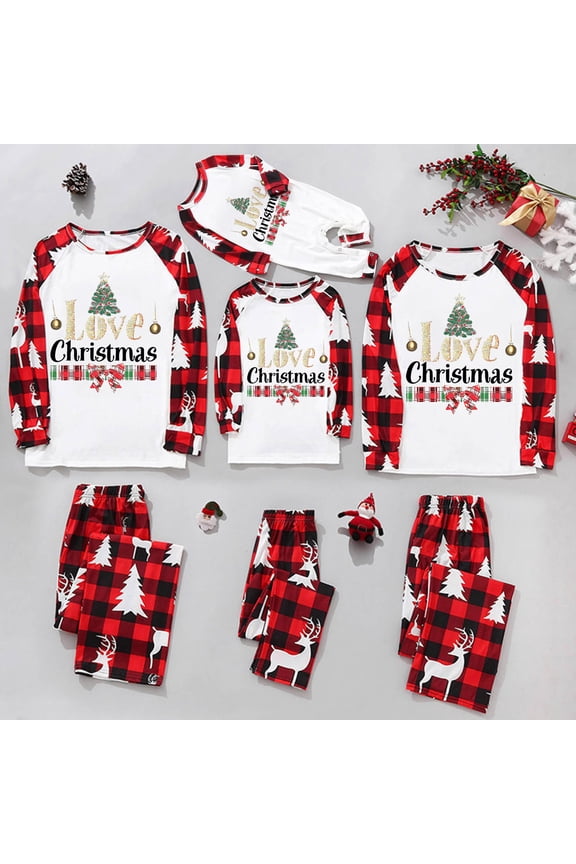 Christmas Pajamas for Family Holiday Long Sleeve Family Christmas Pajamas Matching Sets Dad Printed Home Clothes Two-piece Sleepwear Xmas Family Matching PJs Set Camouflage