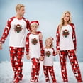 thumbnail image 1 of Odeerbi Christmas Pajamas for Family Holiday Long Sleeve Family Christmas Pajamas Matching Sets Infant Casual Printed Top Pants Outfits Loungewear Two-Piece Sleepwear Xmas PJs Set Red, 1 of 4