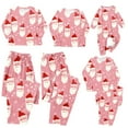 thumbnail image 1 of Odeerbi Christmas Pajamas for Family Holiday Long Sleeve Family Christmas Pajamas Matching Sets Infant Parent-Child Printed Home Wear Two-Piece Sleepwear Xmas Family Matching PJs Set Pink, 1 of 3