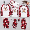 thumbnail image 1 of Odeerbi Christmas Pajamas for Family Holiday Long Sleeve Family Christmas Pajamas Matching Sets Kids Christmas Plaid Printed Blouse Tops + Pants Sleepwear Family Matching PJs Set Red, 1 of 6