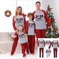 thumbnail image 1 of Odeerbi Christmas Pajamas for Family Holiday Long Sleeve Family Christmas Pajamas Matching Sets Mom Casual Printed Top with Bottom Outfits Home Wear Sleepwear Family Matching PJs Set Red, 1 of 5