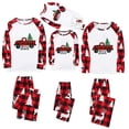thumbnail image 1 of Odeerbi Christmas Pajamas for Family Holiday Long Sleeve Family Christmas Pajamas Matching Sets Mom Christmas Plaid Printed Blouse Tops + Pants Sleepwear Family Matching PJs Set Red, 1 of 5