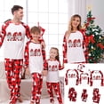 thumbnail image 1 of Odeerbi Christmas Pajamas for Family Holiday Long Sleeve Family Christmas Pajamas Matching Sets Toddler Casual Printed Top with Bottom Outfits Home Wear Sleepwear Family Matching PJs Set Red, 1 of 9