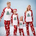 thumbnail image 1 of Odeerbi Christmas Pajamas for Family Holiday Long Sleeve Family Christmas Pajamas Matching Sets Toddler Casual Printed Top Pants Outfits Loungewear Two-Piece Sleepwear Xmas PJs Set Red, 1 of 4