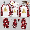 thumbnail image 1 of Odeerbi Christmas Pajamas for Family Holiday Long Sleeve Family Christmas Pajamas Matching Sets Toddler Christmas Plaid Printed Blouse Tops + Pants Sleepwear Family Matching PJs Set Red, 1 of 6