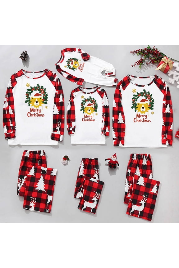 Christmas Pajamas for Family Holiday Long Sleeve Family Christmas Pajamas Matching Sets Toddler Printed Loungewear Jumpsuits Two-Piece Sleepwear Xmas PJs Set Camouflage
