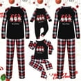 thumbnail image 1 of Odeerbi Christmas Pajamas for Family Holiday Plaid Long Sleeve Family Christmas Pajamas Matching Sets Mom Print Parent-child Suit Two-Piece Sleepwear Xmas Family Matching PJs Set Black, 1 of 5