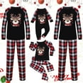 thumbnail image 1 of Odeerbi Christmas Pajamas for Family Holiday Plaid Long Sleeve Family Christmas Pajamas Matching Sets Toddler Plaid Print Tops Pants Set Two-Piece Sleepwear Xmas PJs Set Black, 1 of 5