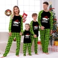 thumbnail image 1 of Odeerbi Christmas Pajamas for Family Holiday Plaid Long Sleeve Family Christmas Pajamas Matching Sets Toddler Plaid Print Tops Pants Set Two-Piece Sleepwear Xmas PJs Set Green, 1 of 4