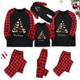 thumbnail image 1 of Odeerbi Christmas Pajamas for Family Holiday Plaid Long Sleeve Family Christmas Pajamas Matching Sets Dad Merry Christmas Print Parent-child Suit Two-Piece Sleepwear Xmas PJs Set Red, 1 of 7