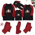 thumbnail image 1 of Odeerbi Christmas Pajamas for Family Holiday Plaid Long Sleeve Family Christmas Pajamas Matching Sets Dad Print Parent-child Suit Two-Piece Sleepwear Xmas Family Matching PJs Set Red, 1 of 7