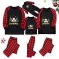 thumbnail image 1 of Odeerbi Christmas Pajamas for Family Holiday Plaid Long Sleeve Family Christmas Pajamas Matching Sets Toddler Merry Christmas Print Parent-child Suit Two-Piece Sleepwear Xmas PJs Set Red, 1 of 8
