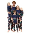 thumbnail image 1 of Odeerbi Christmas Pajamas for Family Holiday Short Sleeve Family Christmas Pajamas Matching Sets Toddler Casual Print Top with Bottom Outfits Home Wear Sleepwear Family Matching PJs Set Blue, 1 of 6