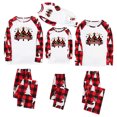 thumbnail image 1 of Odeerbi Christmas Pajamas for Family Plaid Holiday Long Sleeve Family Christmas Pajamas Matching Sets Dad Fashion Plaid Print Blouse Tops Pants Sleepwear Xmas Family Matching PJs Set Red, 1 of 4