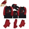 thumbnail image 1 of Odeerbi Christmas Pajamas for Family Plaid Holiday Long Sleeve Family Christmas Pajamas Matching Sets Dad Fashion Plaid Print Blouse Tops Pants Sleepwear Xmas Family Matching PJs Set Red, 1 of 6
