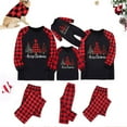 thumbnail image 1 of Odeerbi Christmas Pajamas for Family Plaid Holiday Long Sleeve Family Christmas Pajamas Matching Sets Dad Fashion Plaid Print Blouse Tops Pants Sleepwear Xmas Family Matching PJs Set Red, 1 of 4
