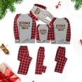 thumbnail image 1 of Odeerbi Christmas Pajamas for Family Plaid Holiday Long Sleeve Family Christmas Pajamas Matching Sets Kids Fashion Plaid Print Tops Pants Sleepwear Xmas Family Matching PJs Set Gray, 1 of 3