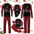 thumbnail image 1 of Odeerbi Christmas Pajamas for Family Plaid Holiday Long Sleeve Family Christmas Pajamas Matching Sets Mom Fashion Plaid Print Blouse Tops Pants Sleepwear Xmas Family Matching PJs Set Red, 1 of 4