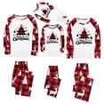 thumbnail image 1 of Odeerbi Christmas Pajamas for Family Plaid Holiday Long Sleeve Family Christmas Pajamas Matching Sets Mom Fashion Plaid Print Blouse Tops Pants Sleepwear Xmas Family Matching PJs Set Red, 1 of 4