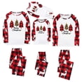thumbnail image 1 of Odeerbi Christmas Pajamas for Family Plaid Holiday Long Sleeve Family Christmas Pajamas Matching Sets Toddler Fashion Plaid Print Blouse Tops Pants Sleepwear Xmas Family Matching PJs Set Red, 1 of 4