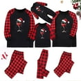thumbnail image 1 of Odeerbi Christmas Pajamas for Family Plaid Holiday Long Sleeve Family Christmas Pajamas Matching Sets Toddler Fashion Print Sleepwear Xmas Family Matching PJs Set Black, 1 of 5