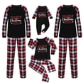 thumbnail image 1 of Odeerbi Christmas Pajamas for Family Plaid Holiday Long Sleeve Family Christmas Pajamas Matching Sets Dad Fashion Plaid Print Tops Pants Sleepwear Xmas Family Matching PJs Set Black, 1 of 3
