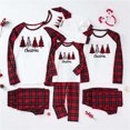 thumbnail image 1 of Odeerbi Christmas Pajamas for Family Plaid Holiday Long Sleeve Family Christmas Pajamas Matching Sets Kids Fashion Plaid Print Blouse Tops Pants Sleepwear Xmas Family Matching PJs Set Red, 1 of 7