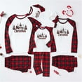 thumbnail image 1 of Odeerbi Christmas Pajamas for Family Plaid Holiday Long Sleeve Family Christmas Pajamas Matching Sets Mom Fashion Plaid Print Blouse Tops Pants Sleepwear Xmas Family Matching PJs Set Red, 1 of 6