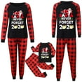 thumbnail image 1 of Odeerbi Christmas Pajamas For Family Matching Outfits Kids Letter Printed Top+Printed Pants Xmas Clothes, 1 of 6