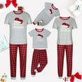 thumbnail image 1 of Odeerbi Christmas Pajamas For Family Matching Outfits Man Daddy Plaid Print Blouse Tops+Pants Clothes, 1 of 1