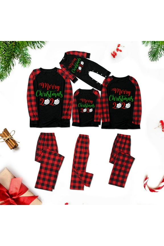 Christmas Pajamas For Family Matching Outfits Man Daddy Print Blouse Tops And Pants Xmas Clothes