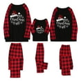thumbnail image 1 of Odeerbi Christmas Pajamas For Family Matching Outfits Mom Set 2024 Long Sleeve Printed Sleepsuits Red Plaid Top And Long Pants Sleepwear Sets, 1 of 5