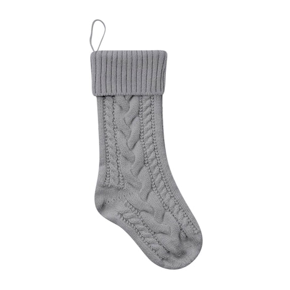 Odeerbi Christmas Stocking Knit Xmas Stockings Christmas Decoration Supplies Christmas Candy Bags Christmas Tree Pendants Christmas Gift Bags Christmas Bags Gray