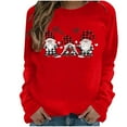 thumbnail image 1 of Odeerbi Christmas Sweatshirts for Women Crewneck Cropped Sweatshirts Fashion 2025 Casual Long Sleeve Printed Tops, 1 of 9