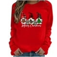 thumbnail image 1 of Odeerbi Christmas Sweatshirts for Women Crewneck Cropped Sweatshirts Fashion 2025 Casual Long Sleeve Printed Tops, 1 of 9