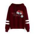 thumbnail image 1 of Odeerbi Christmas Sweatshirts for Women Hooded Sweatshirt Lightweight Long Sleeve Casual Christmas Print Pullover Tops, 1 of 3