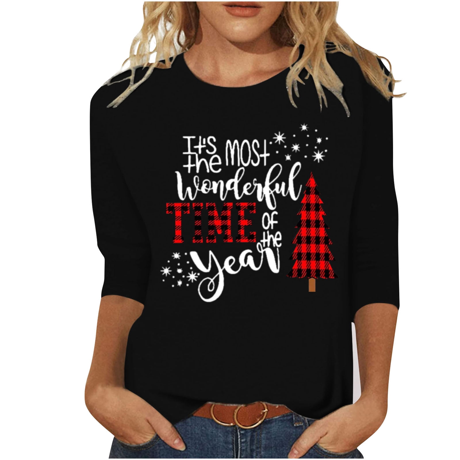 Best Deal for IHGFTRTH Women Autumn And Winter Christmas Print