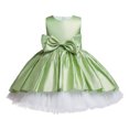 thumbnail image 1 of Odeerbi Clearance Girls Baby Long Skirt Solid Princess Bowknot Performance Dress Skirt Dress, 1 of 5