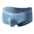 thumbnail image 1 of Odeerbi Clearance Mens Underwear Seamless Boxer Briefs Casual SolidHip Lift Breathable Erogenous Mid Waist Pants Blue, 1 of 4