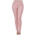 thumbnail image 1 of Odeerbi Clearance Pants for Women Full Length Pants Elastic Pants Middle Waist Cotton Bottomed Multicolor Slim Fit Temperament Zipper Pants Pink Refer to Size Chart In Description, 1 of 9