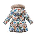 thumbnail image 1 of Odeerbi Clearance Toddler Baby Boys Girls Cartoon Print Jacket Hoodies Tops For Kids Winter Thick Warm Windproof Plush Collar Coat Outwear, 1 of 9