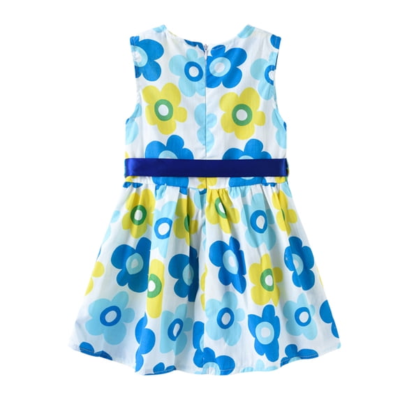 Odeerbi Clearance Toddler Kids Baby Girls Cute Summer Flowers Print Vacation Dress Suspender Skirt Floral Dress
