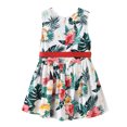 thumbnail image 1 of Odeerbi Clearance Toddler Kids Baby Girls Cute Summer Flowers Print Vacation Dress Suspender Skirt Floral Dress, 1 of 8