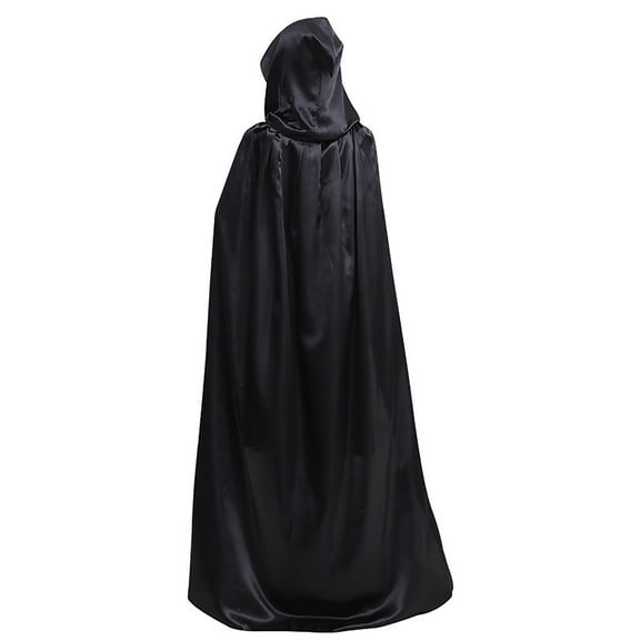 Odeerbi Cloak With Hood 2025 New Coat Robe Shawl Party Black