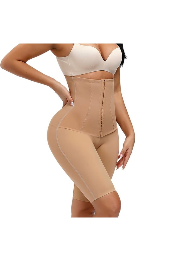 Corset Top for Women Shapewear Bodyshaper Tummy Control Waist Trainer Erogenous high waisted tucked in breasted waist shaping pants Black